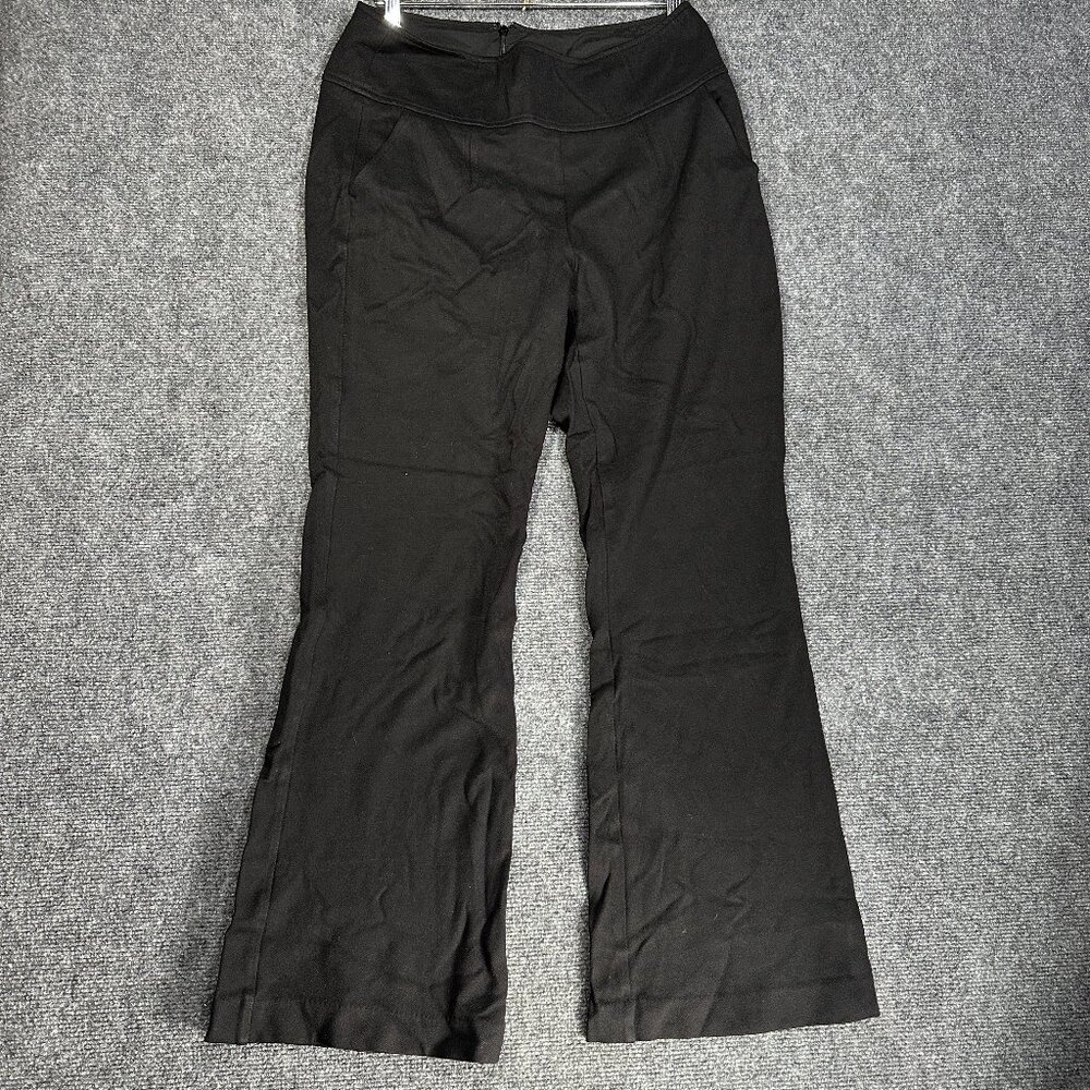 CAbi Pants Womens 12 Camden Trouser Black Stretch Back Zip Bootcut